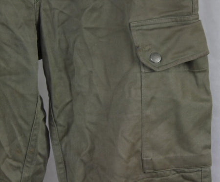 Genuine Surplus French Army 1980s Vintage F2 Olive Green Army Combat Trousers