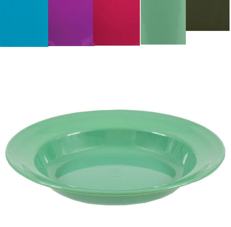 Highlander Plastic Camping Deep Plate Pasta Bowl Tough Family Garden Cadets