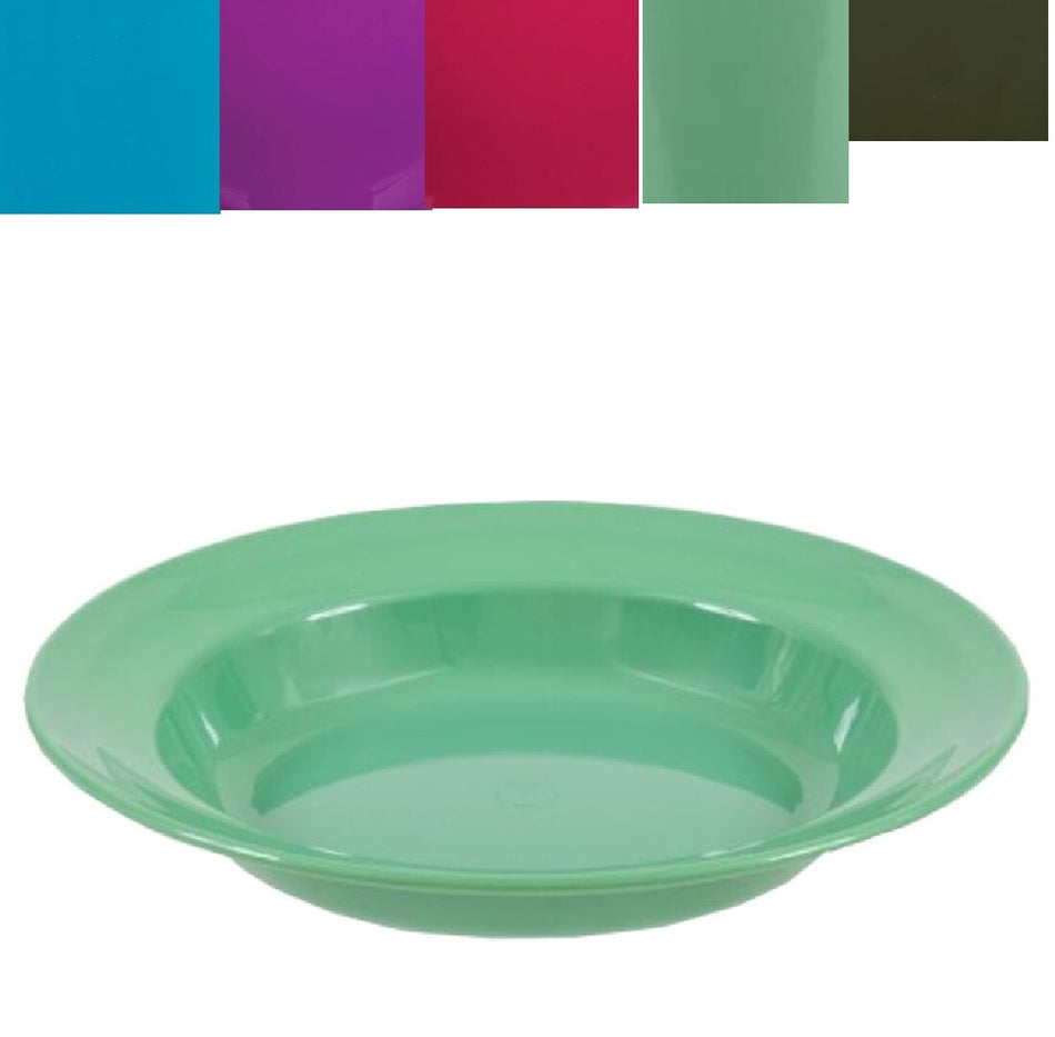 Highlander Plastic Camping Deep Plate Pasta Bowl Tough Family Garden Cadets