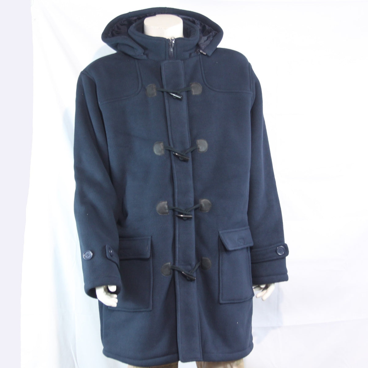 Himalaya Duffel Coat Navy Fleece Winter Coat Toggles Mens XL (3801)