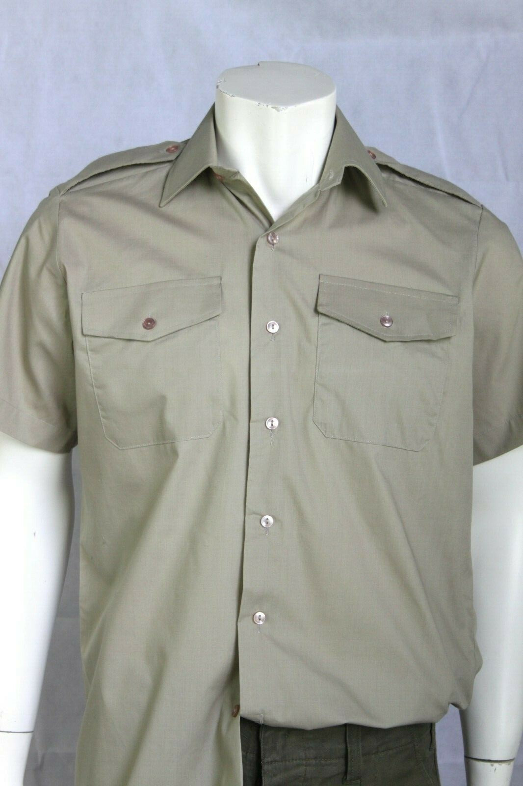 Genuine Surplus British Army Stone Long/Sh Sleeve Polycotton Shirt All Size
