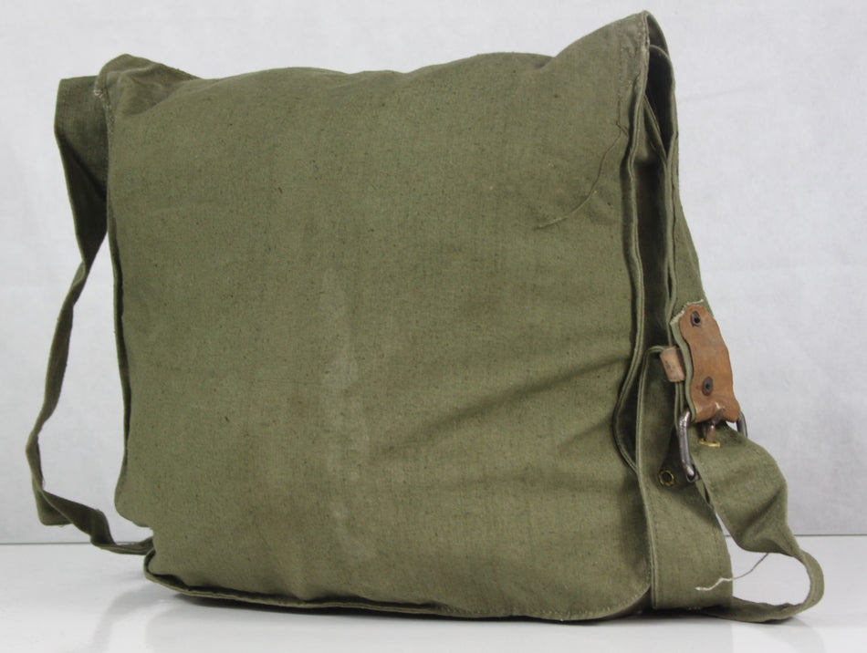 Genuine Surplus Bulgarian Army Vintage Side Bag Canvas Cotton Khaki (1151)