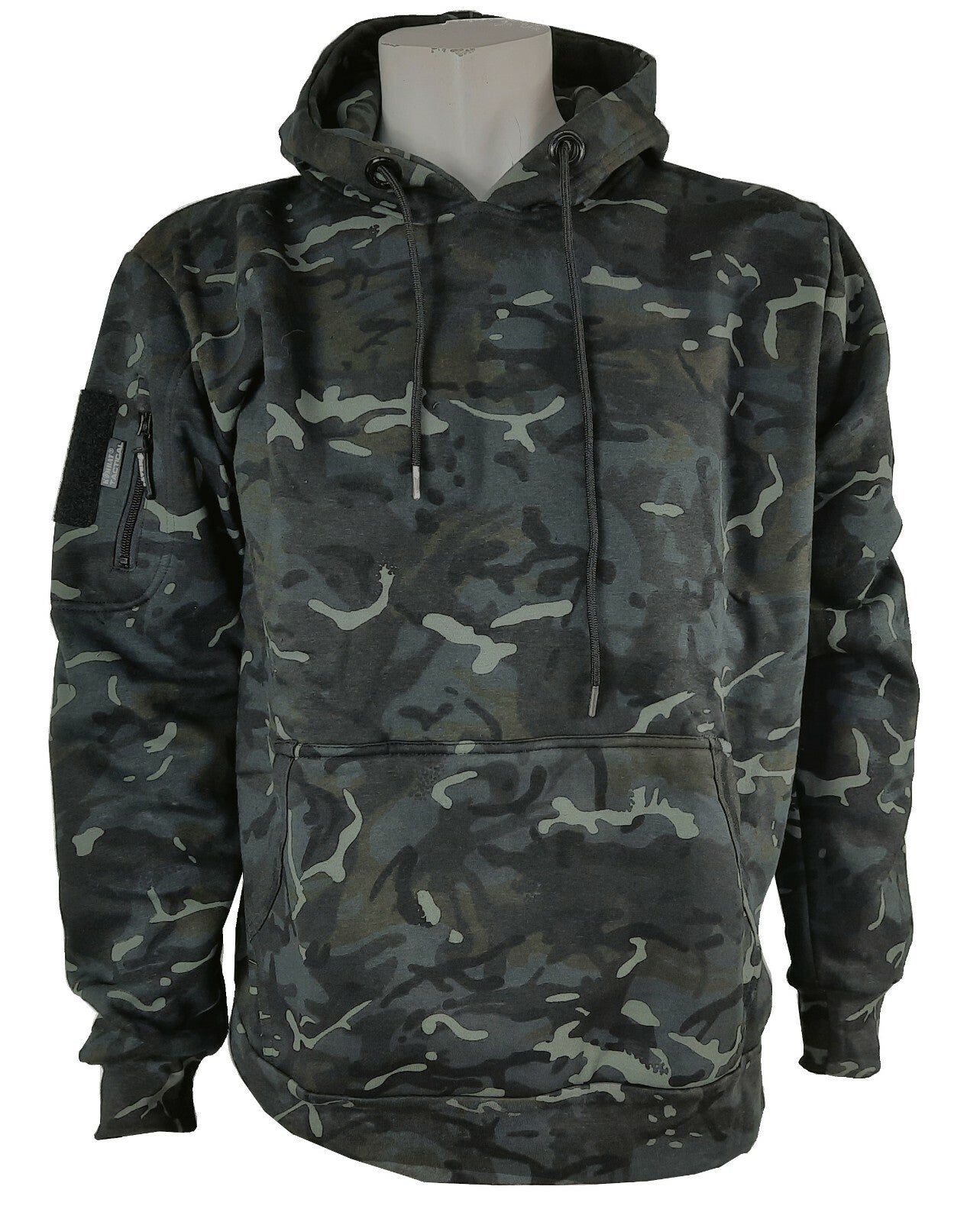 Kombat Tactical Hoodie BTP /Black  Tactical Military Pockets Cotton Rich Hooded 