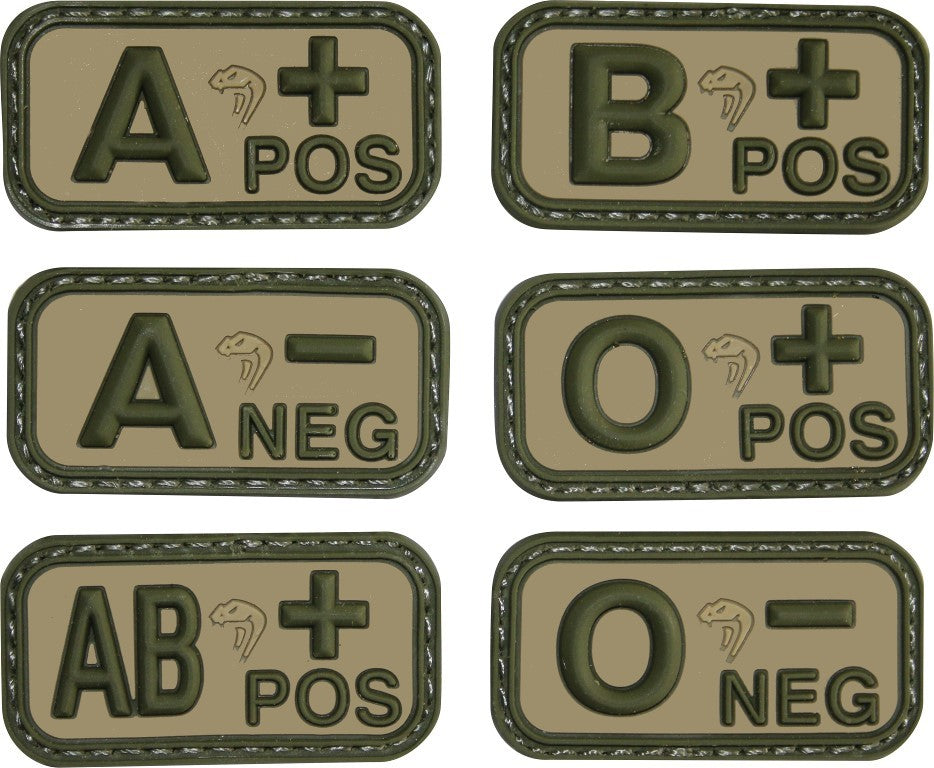 Old Style V Cam Blood Group Rubber Patches Viper Army RAF SAS Patch Badge