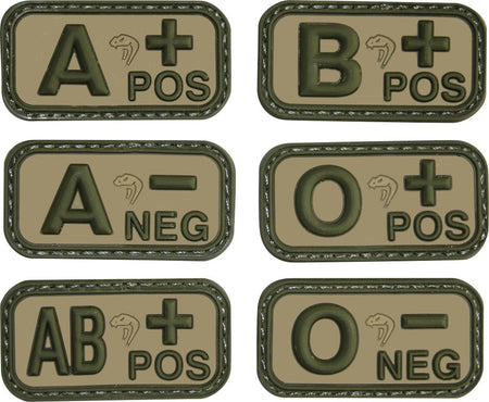 Old Style V Cam Blood Group Rubber Patches Viper Army RAF SAS Patch Badge
