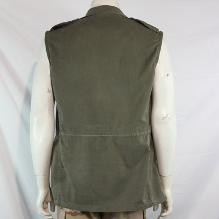 Genuine Surplus French Jacket Converted to Gilet Sleeveless Canvas 38-40"  (4128