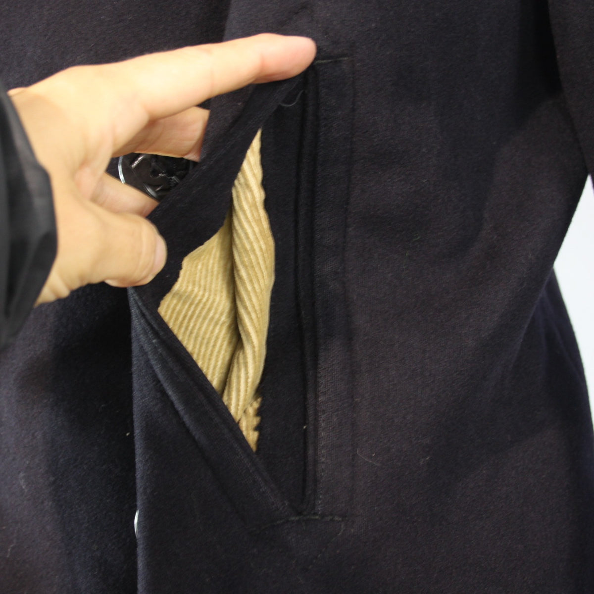 WW2 US Navy Pea Coat Wool Winter Genuine Surplus Jacket 4 Button 36-38" (3649)