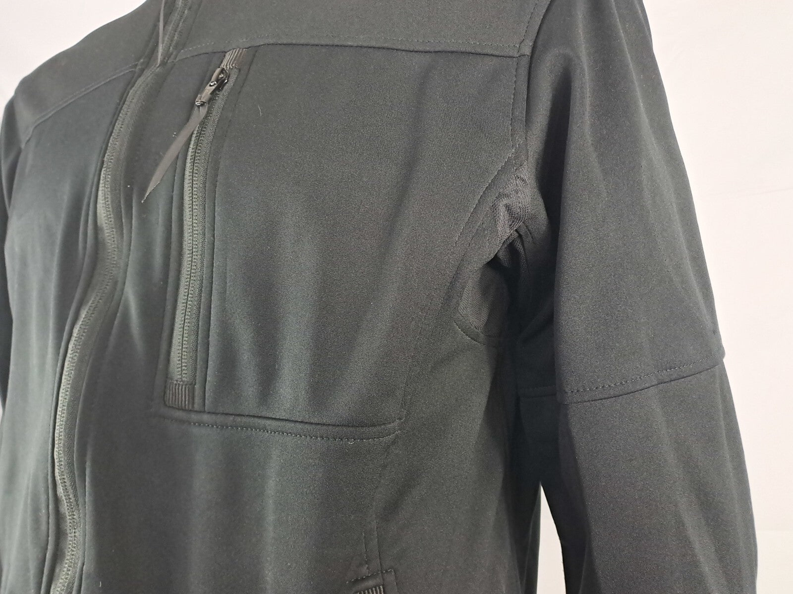 Genuine Surplus German Police Lightweight Softshell Stretch Jacket Black Windpro
