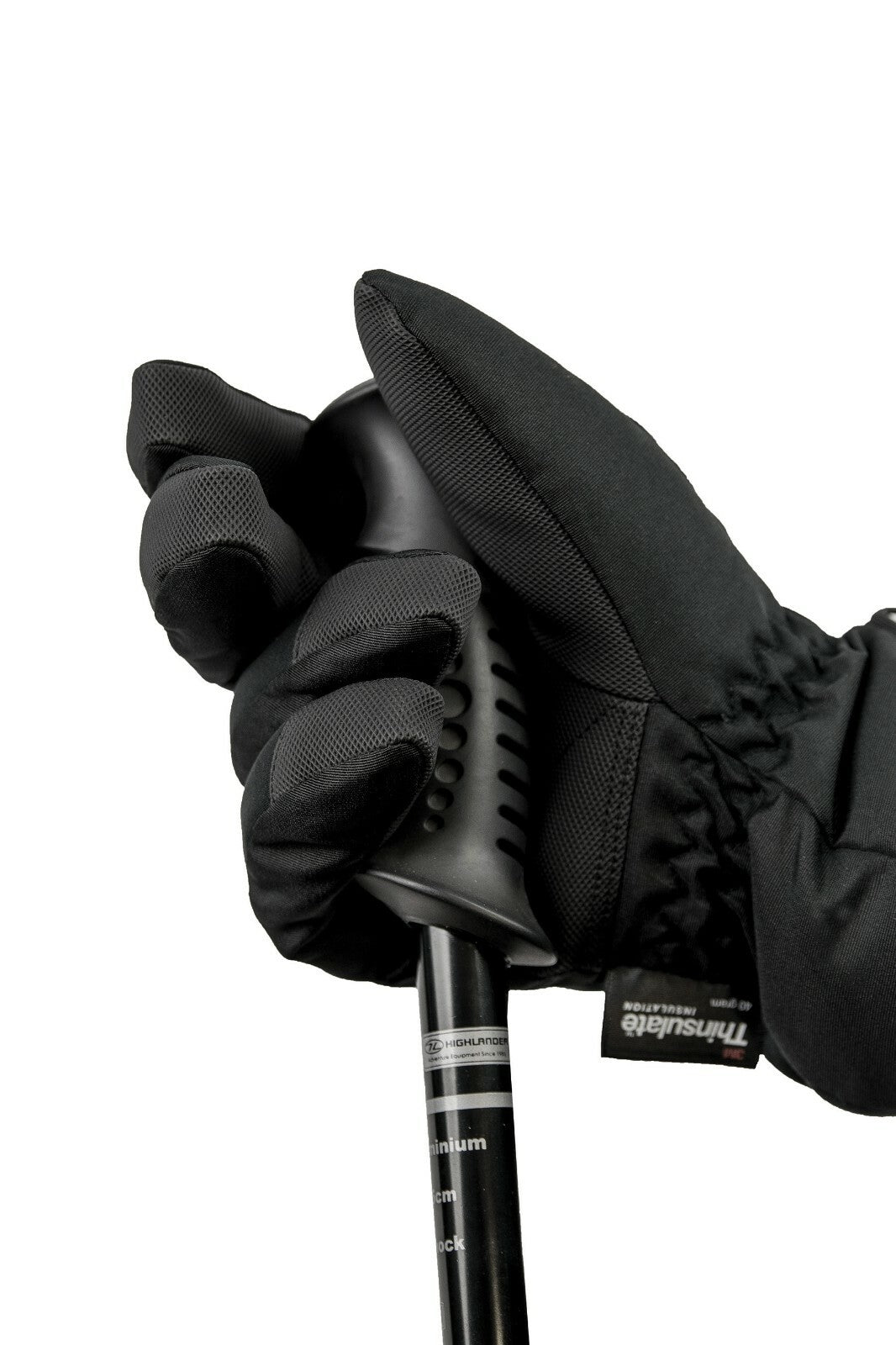 ED Highlander Ski Gloves Winter Thermal Non Slip Palm Black Mens Womens