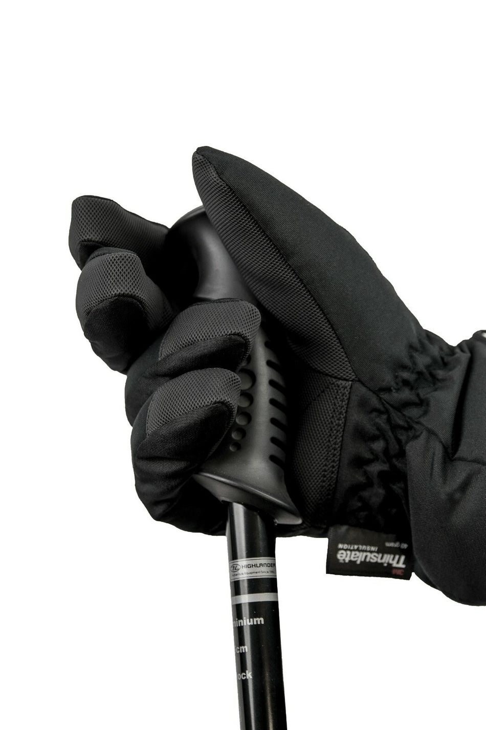 ED Highlander Ski Gloves Winter Thermal Non Slip Palm Black Mens Womens
