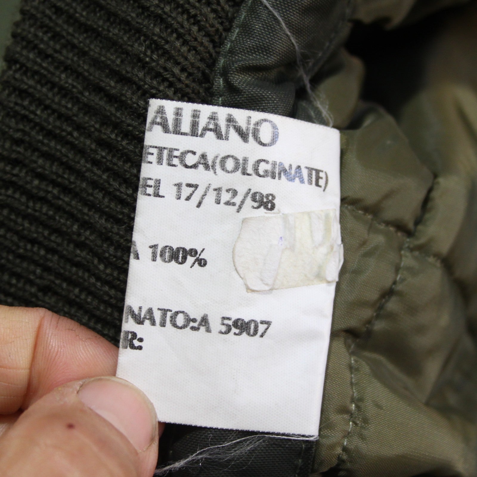 Italian Army Parka and Liner Genuine Surplus Warm Coat 42" Chest Olive  (4301)