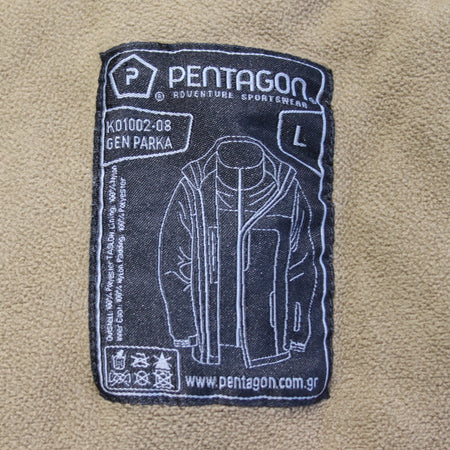 Pentagon Military Style Fleece Lined Lightweight Jacket Tan Mottled Large (3559)