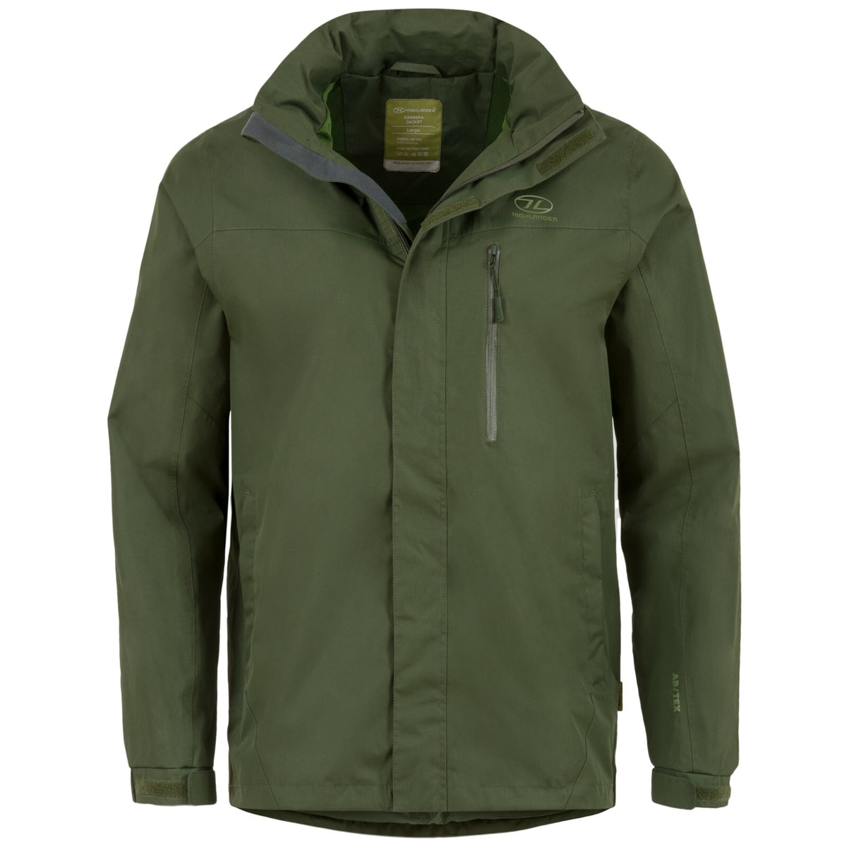 Ex-Display Highlander Kerrera Waterproof Breathable Rain Jacket Coat Slate Green