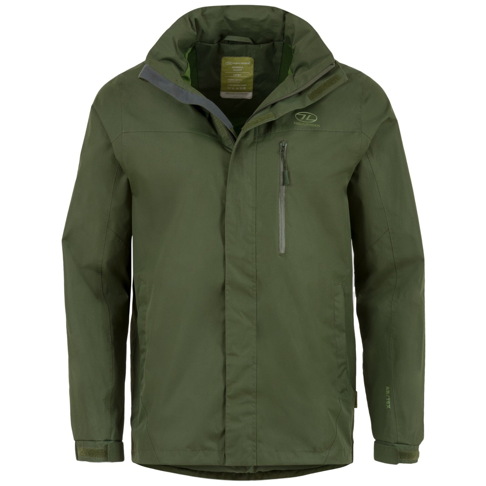 Ex-Display Highlander Kerrera Waterproof Breathable Rain Jacket Coat Slate Green