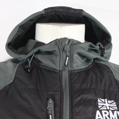 Genuine Surplus British Army Padded Lightweight Jacket Black Grey Printed (4284)