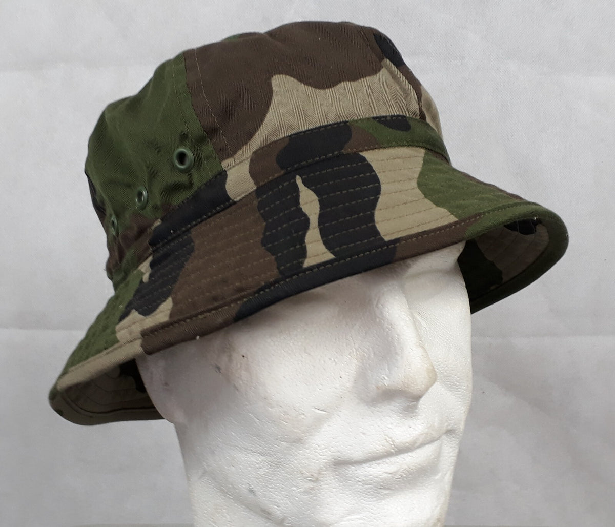 Genuine Surplus French Woodland Boonie Sun Hat Wide Brim Polycotton CCE Camo NEW