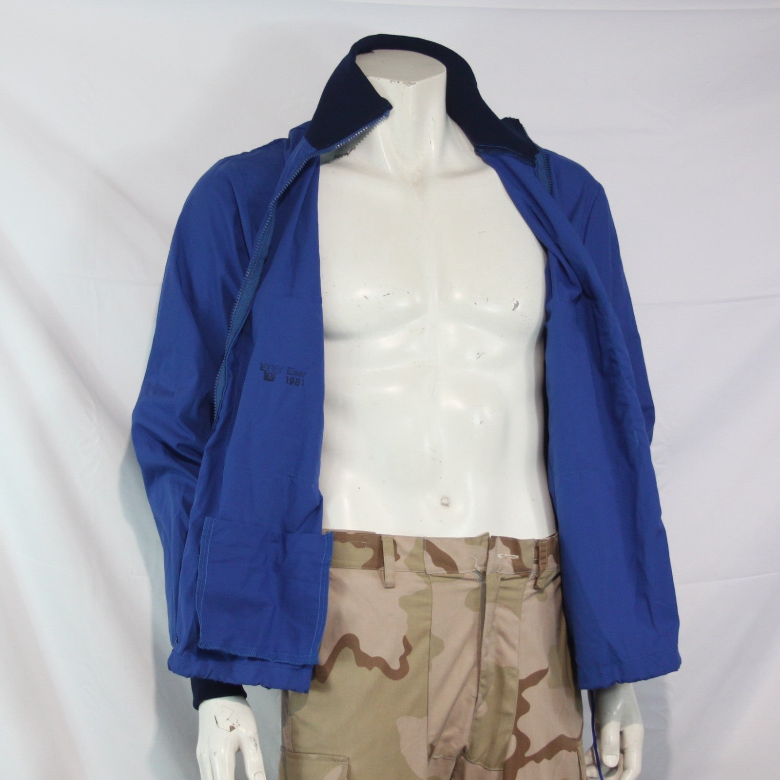 Vintage Tracksuit Top Swedish Army Jacket Genuine Surplus Polycotton 42" (3902)