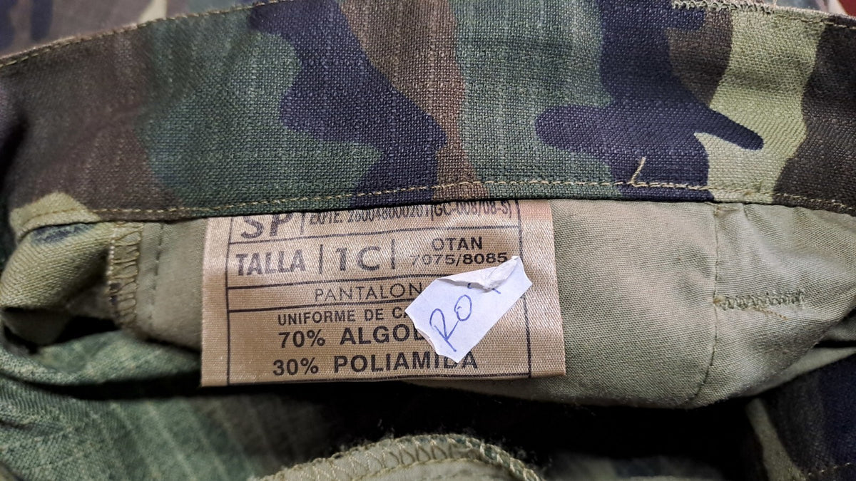 Genuine Surplus Spanish Army Camo Combat Trousers Combats 32" Waist (2745)