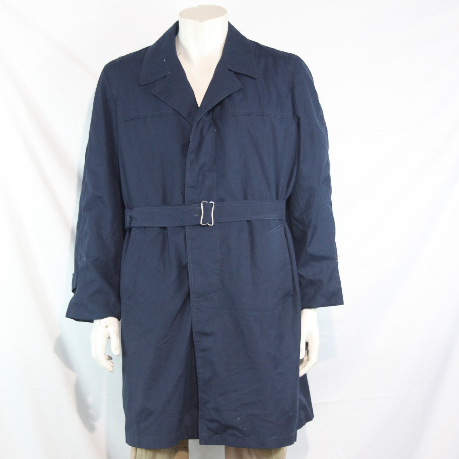 Genuine Surplus Bulgarian Army Faux Fur Lined Parka Canvas Military Navy (4028)