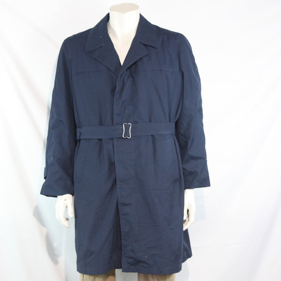Genuine Surplus Bulgarian Army Faux Fur Lined Parka Canvas Military Navy (4028)