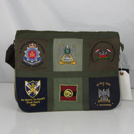 Upcycled Army T-Shirt Badges Made into Exclusive Messenger Bag Military (4467)
