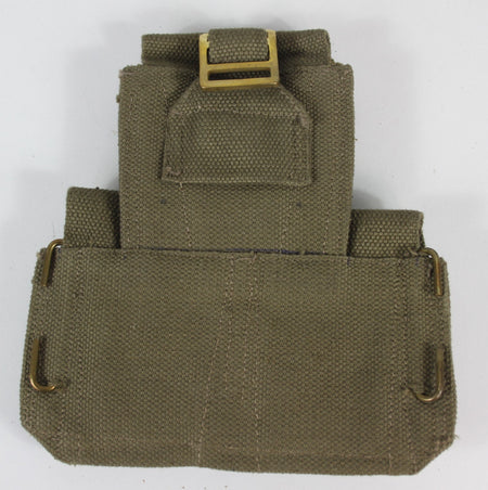 Genuine Surplus Italian Army Triple Webbing Pouch Vintage Canvas Grade1