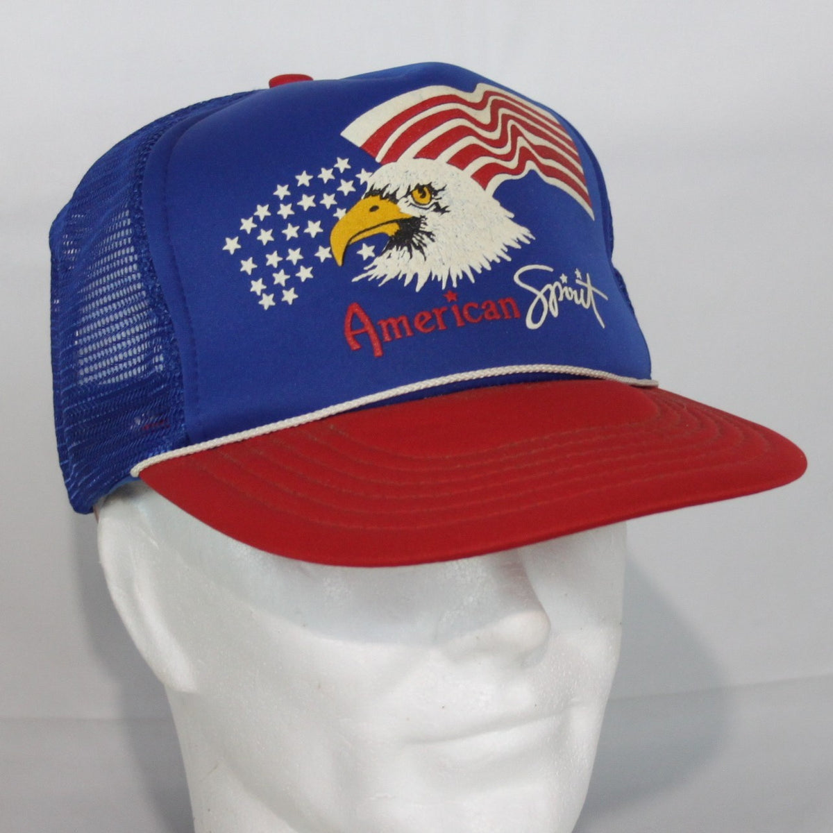 NEW American Patriotic Eagle Truckers Cap Baseball Cap Peak Red/Blue (3533)