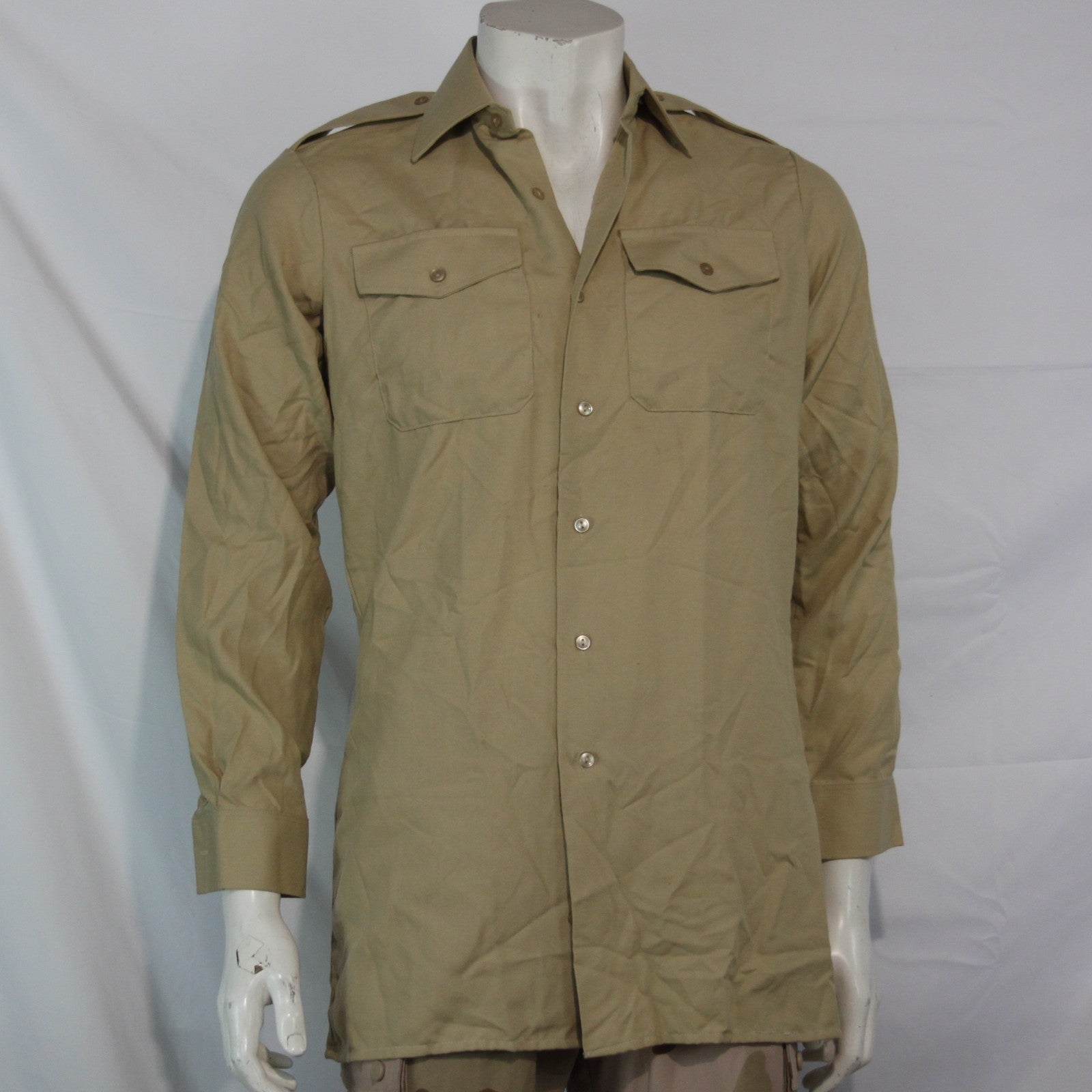 Genuine Surplus British Heavyweight Mans No2 Dress Shirt Fawn Officers (3427)