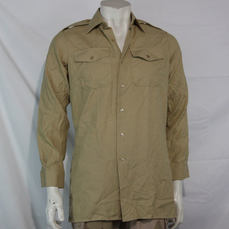 Genuine Surplus British Heavyweight Mans No2 Dress Shirt Fawn Officers (3427)