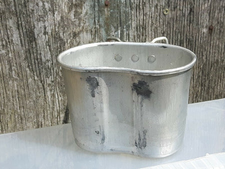 Genuine Surplus French Aluminium Mug Canteen Water Bottle Cup Grade 1