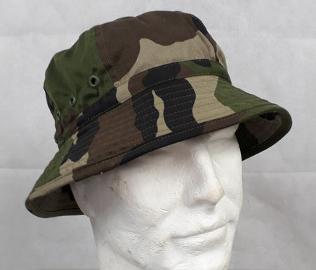 Genuine Surplus French Woodland Boonie Sun Hat Wide Brim Polycotton CCE Camo G1