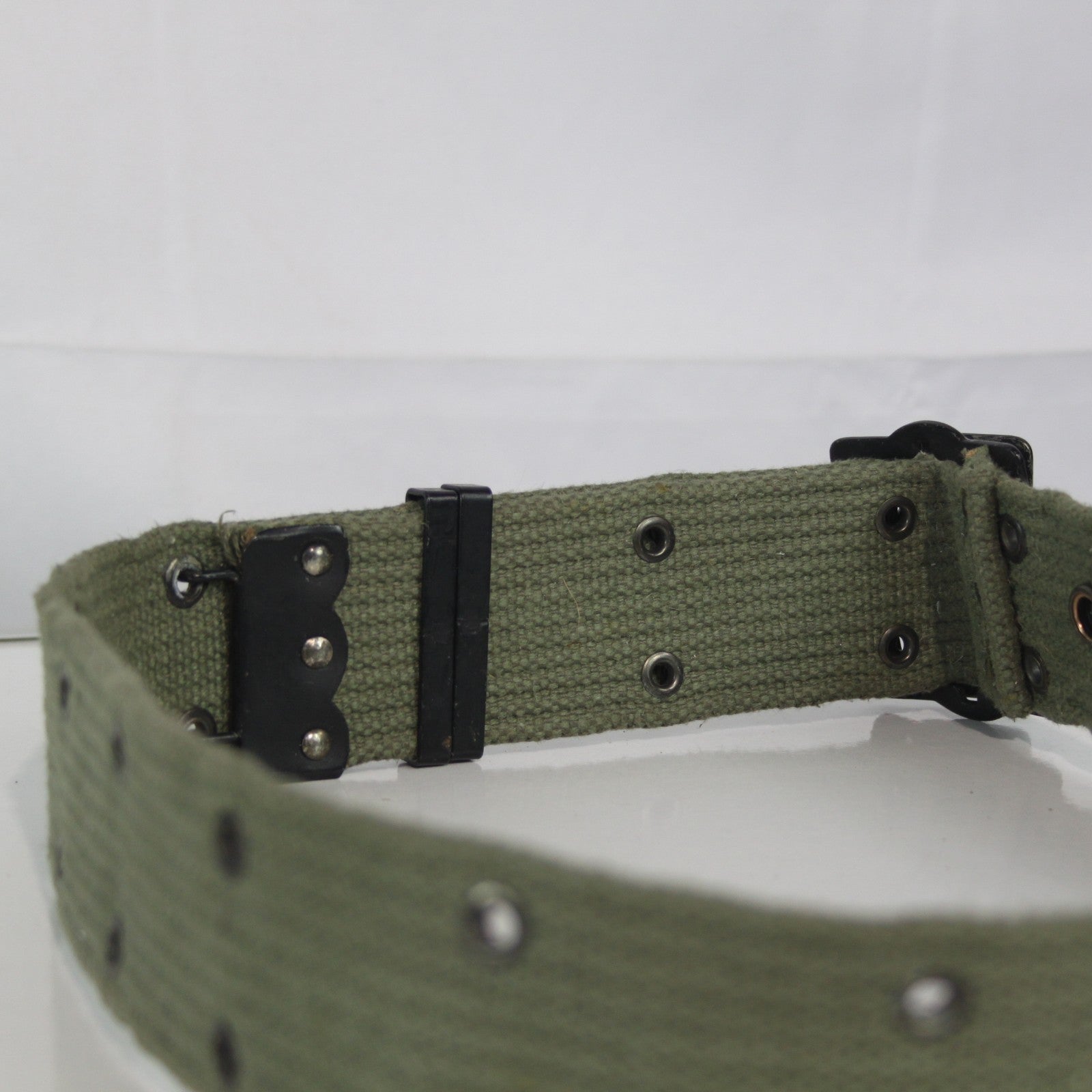 Genuine Surplus French Naval Navy Belt Webbing 32-40" Waist Olive (4093)