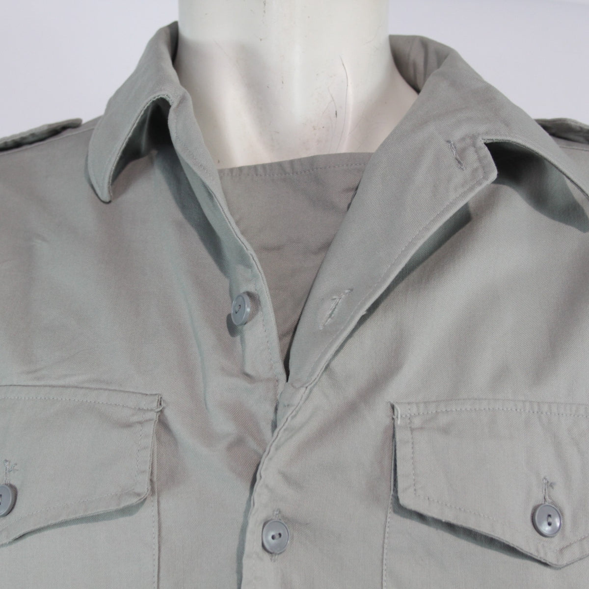 Genuine Surplus Spanish Army Grey Shirt Eagle Epaulettes 48-50" Chest (3618)