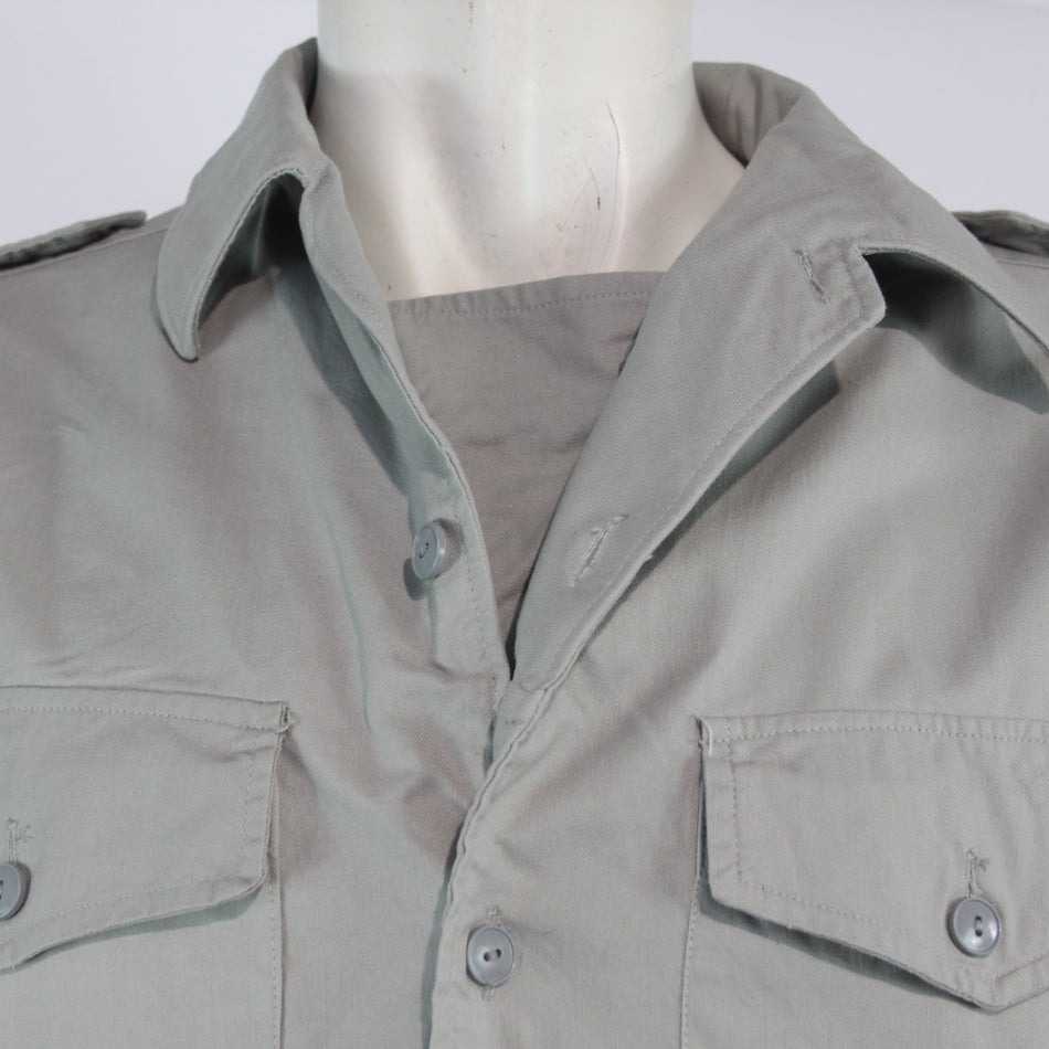 Genuine Surplus Spanish Army Grey Shirt Eagle Epaulettes 48-50" Chest (3618)