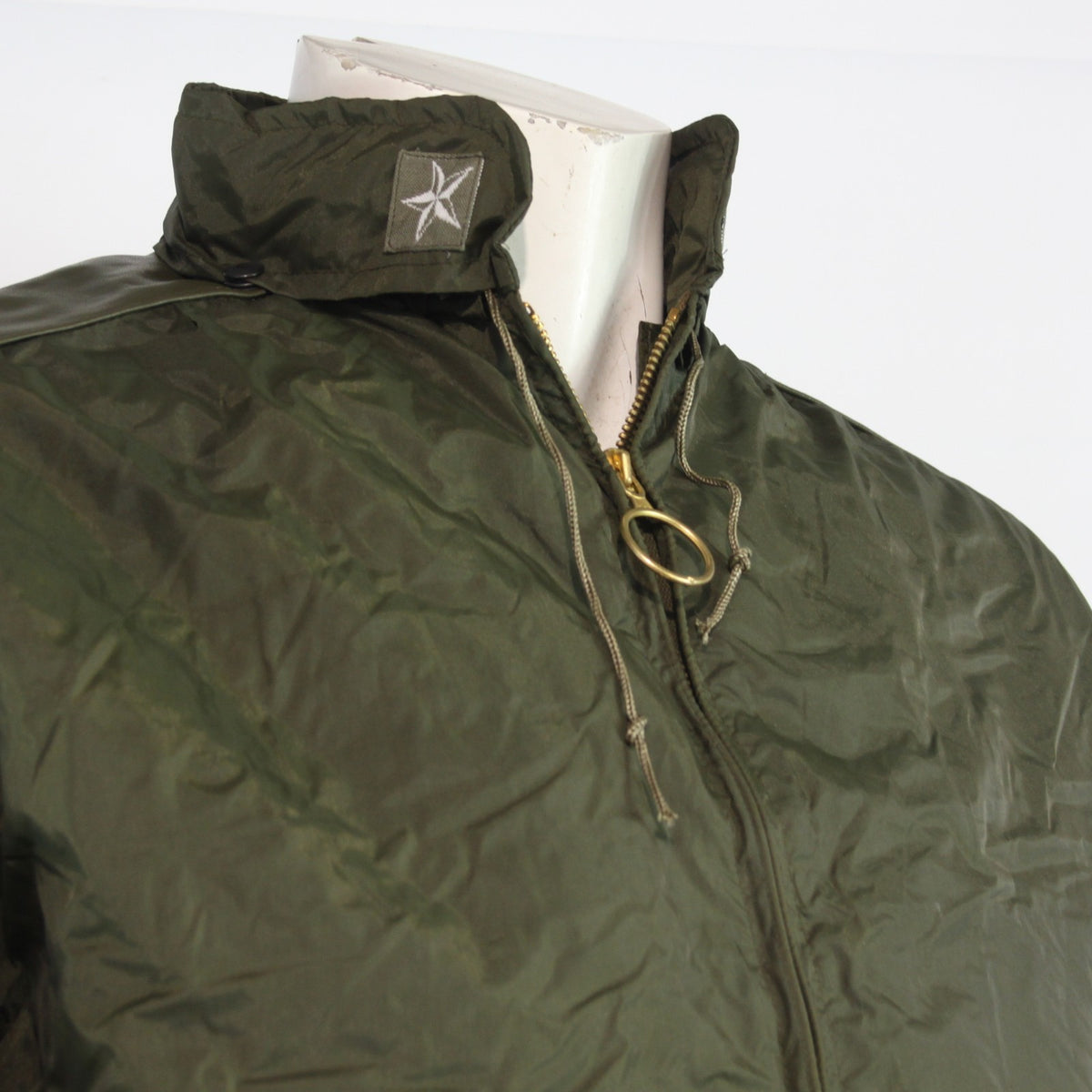 1970's Vintage Italian Army Foul Weather jacket Waterproof Lined 38-40" (4309)