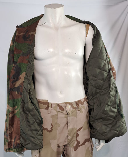 M65 Padded Jacket Genuine Surplus Croatian Police Woodland Camouflage 44-46 2380