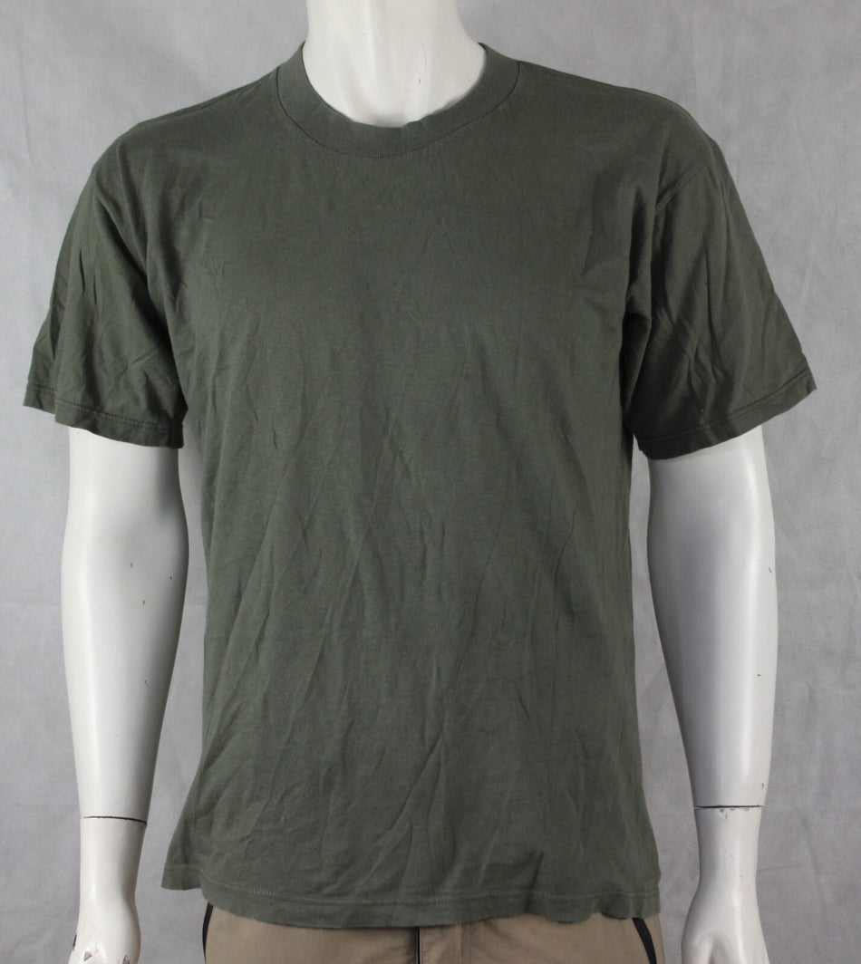 Genuine Surplus French Cotton Olive  T-Shirt Short Sleeve Ex Army