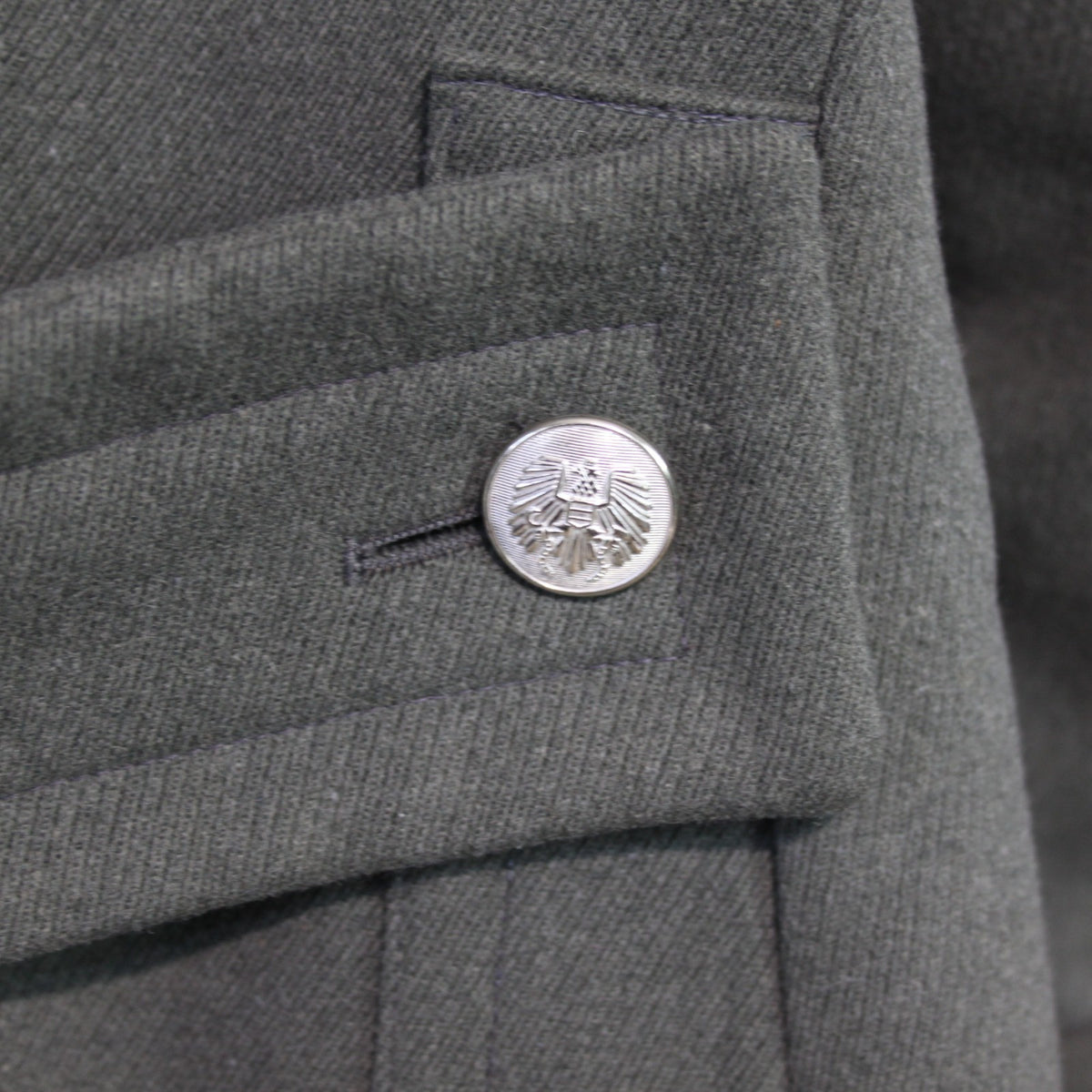48-50" Austrian Army Officers Wool Greatcoat Genuine Surplus Overcoat Mens(3510)