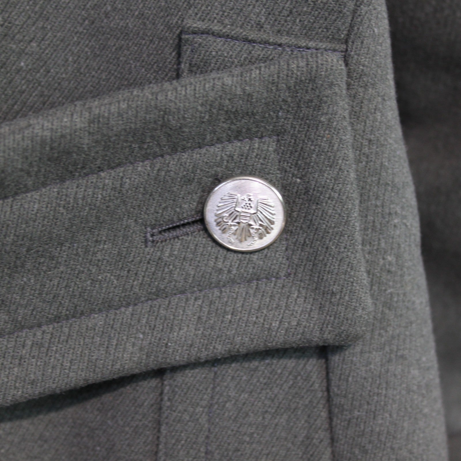 48-50" Austrian Army Officers Wool Greatcoat Genuine Surplus Overcoat Mens(3510)