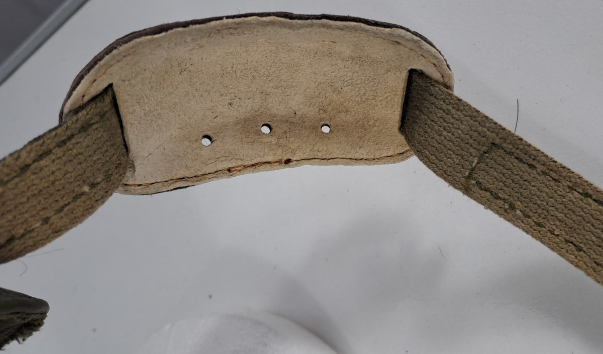 Genuine Surplus French Army Tank Helmet Padded Leather Flexible (1739)