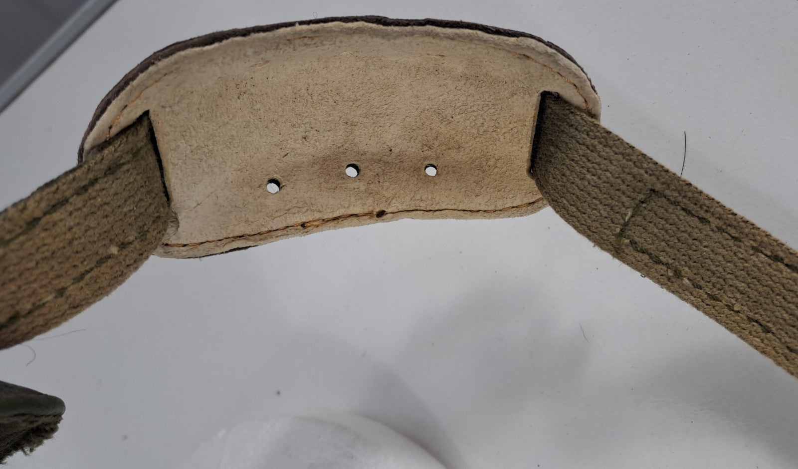 Genuine Surplus French Army Tank Helmet Padded Leather Flexible (1739)