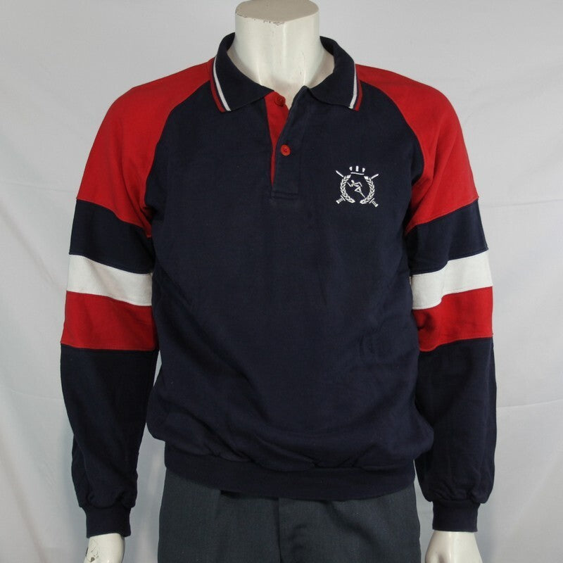 Genuine Surplus Dutch Military Sports Top Rugby Shirt Sweatshirt Collared 3276