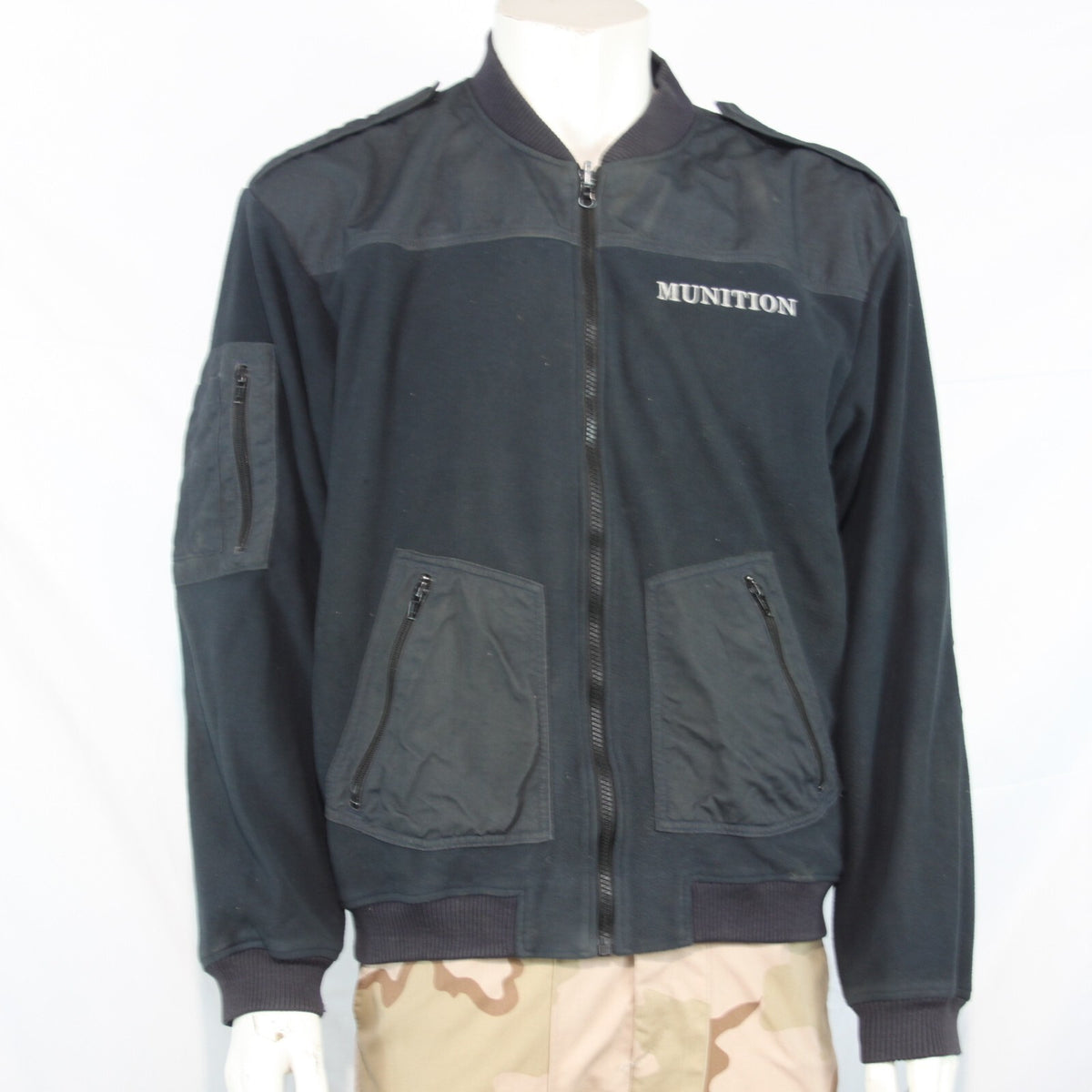 Genuine Surplus Austrian Army Fleece Jacket Black Munition 40-42" (3166)