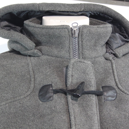 Himalaya Duffel Coat Grey Fleece Winter Coat Toggles Mens Large (3803)