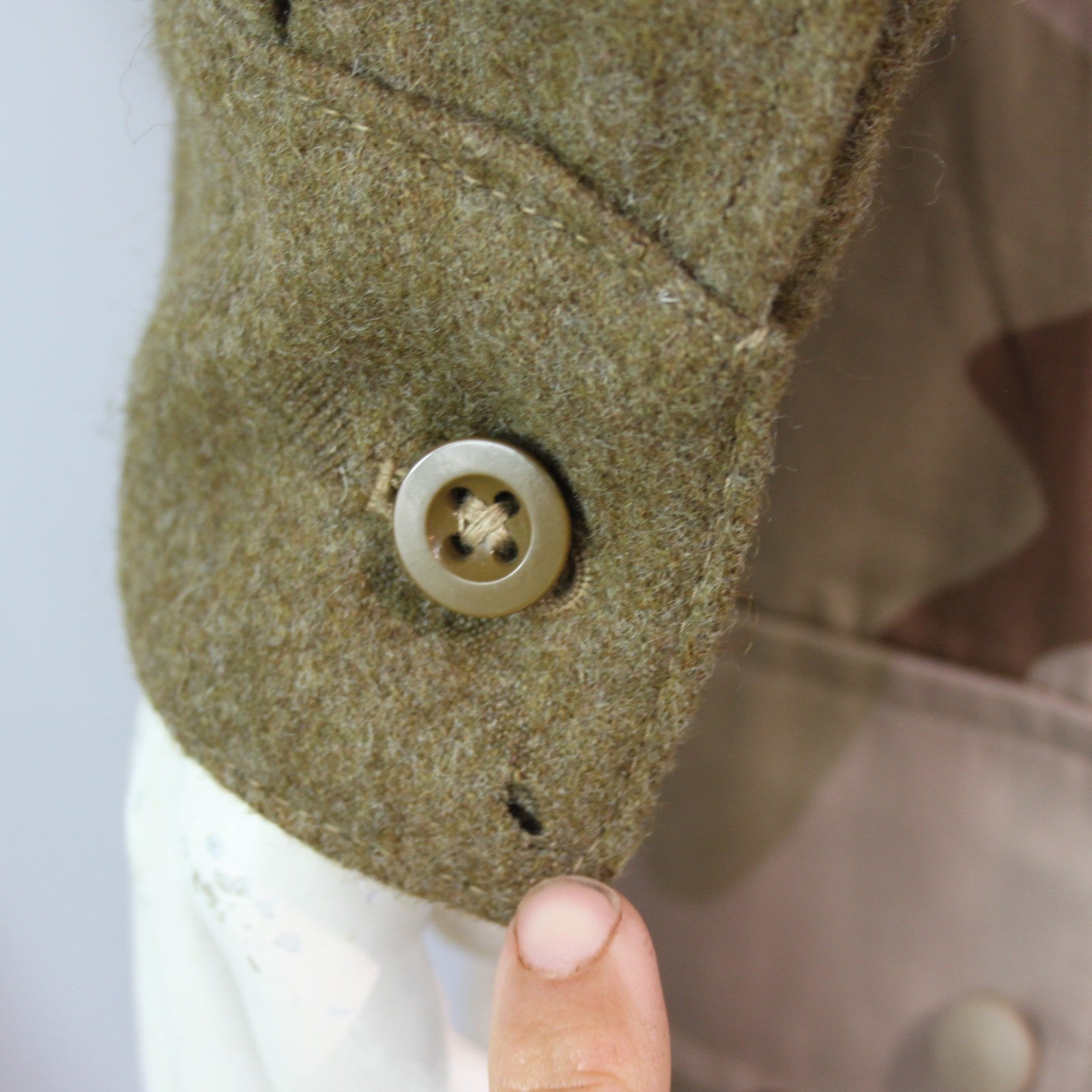 1954 British Army Battle Dress Short Uniform Jacket Wool 38" Chest Brown (3541)