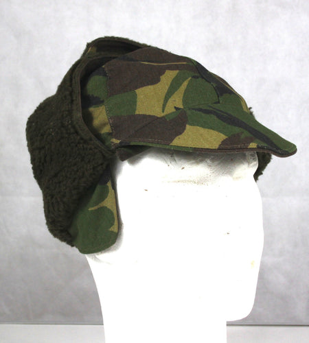 Genuine Surplus Dutch Ex Army Winter  NATO Hat Fur-lined DPM Peaked Thermal Warm