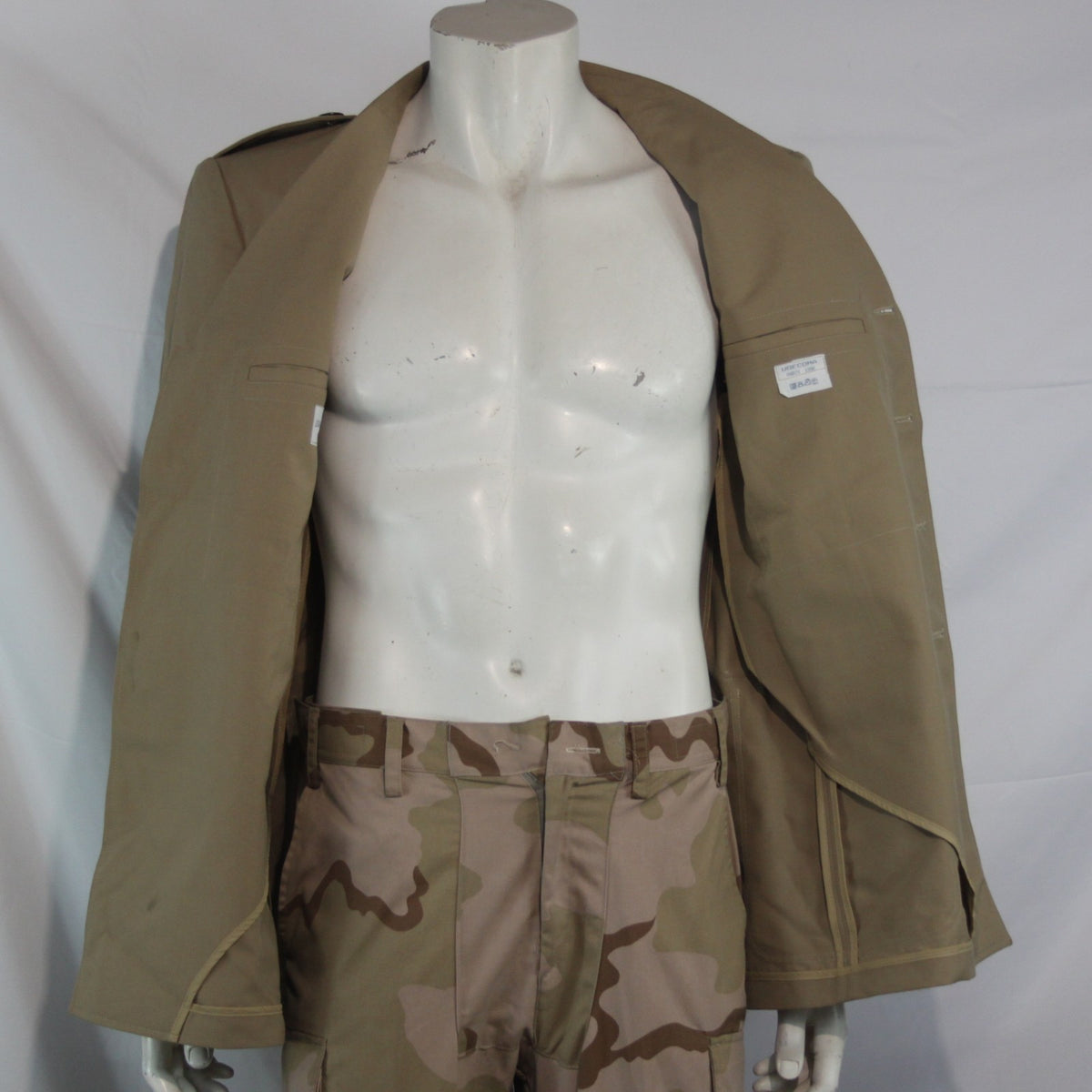 1990's French Army Dress Jacket Genuine Surplus Sand Beige Uniform (4017)