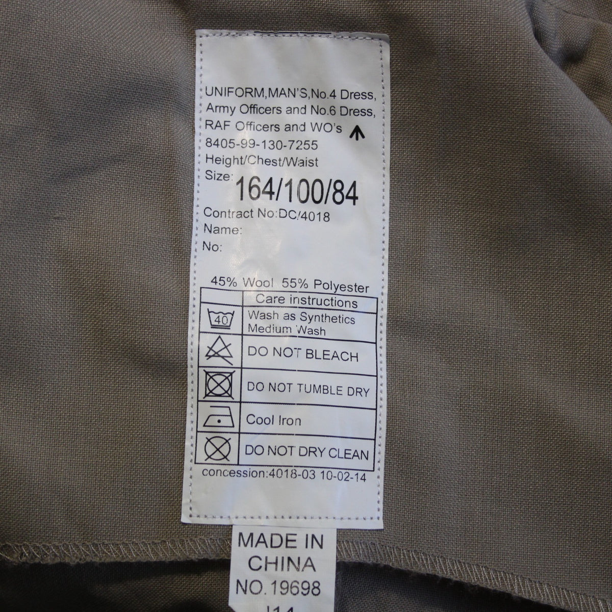 Smart Uniform Jacket British No4 Dress Army Surplus Beige G2 38" Chest (3495