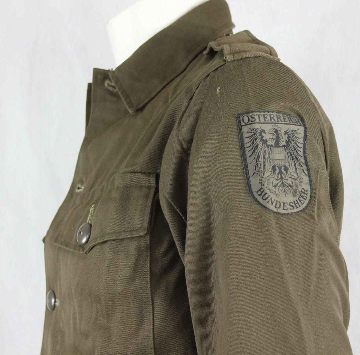 Genuine Surplus Austrian Army Field Shirt HW Olive Brushed Poly/Viscose Badged