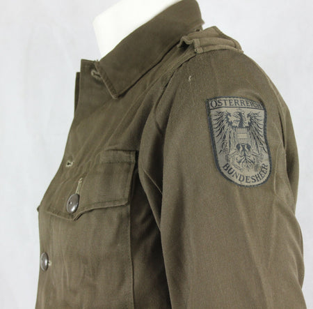Genuine Surplus Austrian Army Field Shirt HW Olive Brushed Poly/Viscose Badged